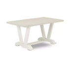 HomeStock Set da pranzo 5 pezzi: tavolo rettangolare con piano in legno massello finitura rovere naturale e 4 sedie Parson