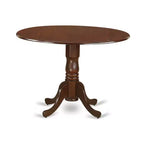 Set tavolo da cucina rotondo 5 pezzi tavolo da 42" con ante a ribalta e 4 sedie Parsons - Tessuto lino
