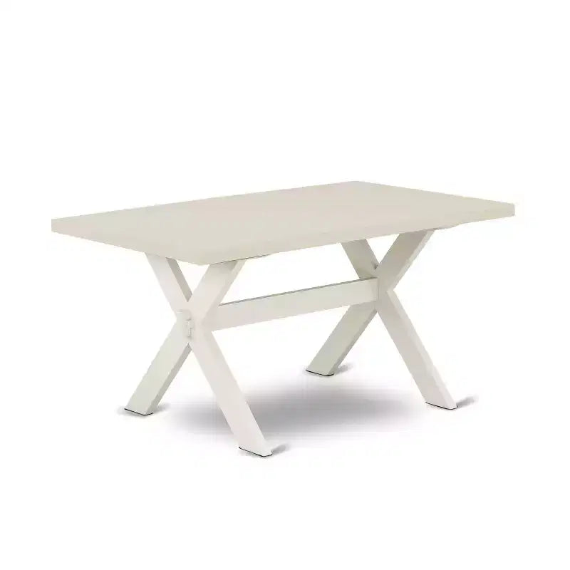 Set pranzo HomeStock da 5 pezzi con tavolo rettangolare in legno massello finitura quercia naturale e 4 sedie