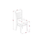Set da pranzo 3 pezzi - Tavolo rotondo e 2 sedie per piccole cucine - Finitura Mogano da 36 pollici