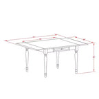 Set Tavolo da Cucina con 2 Sedie, Tavolo da Pranzo a Ribalta, Sedie Parsons in Tessuto di Lino, Finitura Rovere
