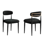 Set da Pranzo Moderno per 4, Tavolo da Pranzo Rettangolare da 172 cm con 4 Sedie, con Base a Piedistallo, Tavolo da Pranzo per Sala da Pranzo, Cucina-Morden Fort