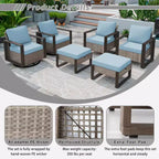 Set da conversazione per patio da esterno UPTIOT da 6 pezzi