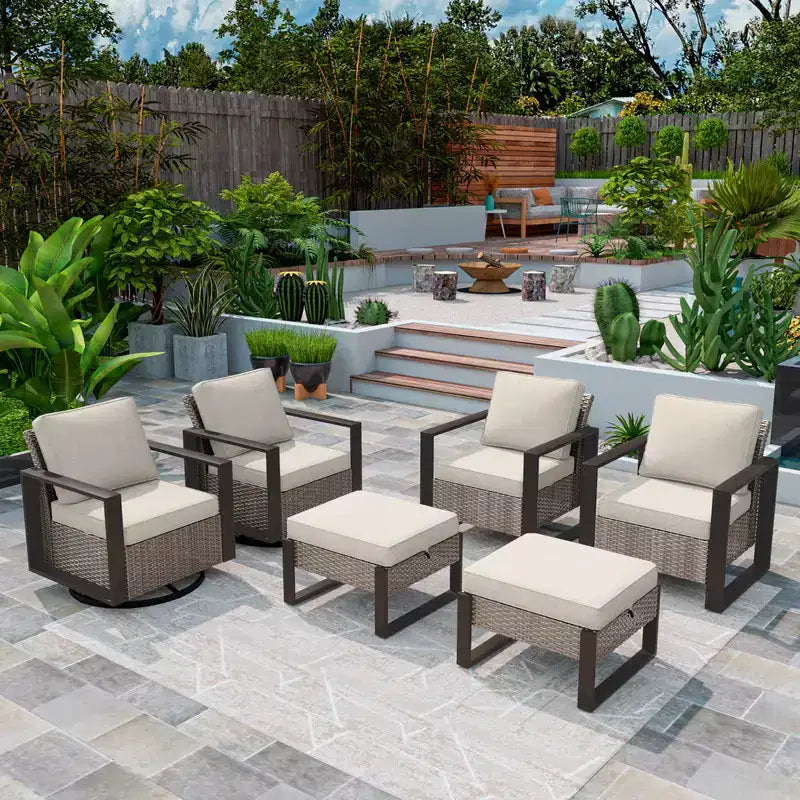 Set da conversazione per patio da esterno UPTIOT da 6 pezzi