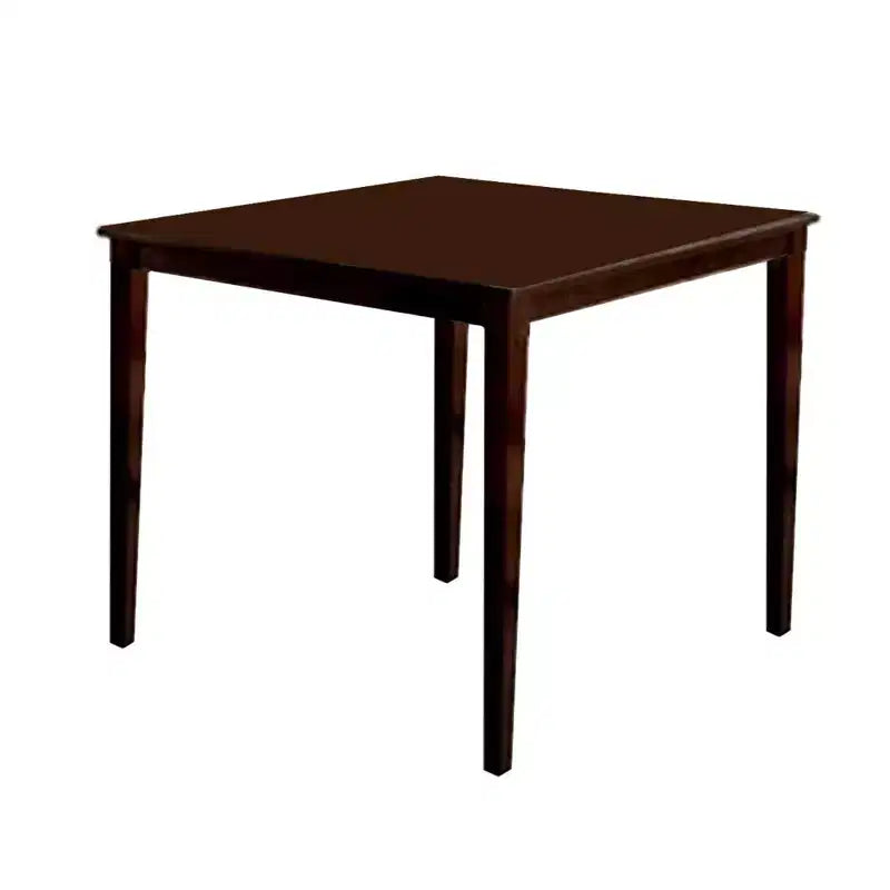 Tavolo alto da bar Royal Hampton 5 pezzi in legno con sedie a crociera, marrone espresso