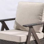 Set da esterno premium UPTIOT: divano a 3 posti, doppia chaise longue, 2 pouf e 2 poltrone dondolo girevoli per il comfort in patio