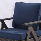 Set da esterno premium UPTIOT: divano a 3 posti, doppia chaise longue, 2 pouf e 2 poltrone dondolo girevoli per il comfort in patio