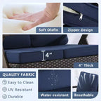 Set da Esterno UPTIOT a 7 Pezzi: Divano a 3 Posti, 2 Poltrone Girevoli a Dondolo, 2 Sedie Singole e 2 Pouf per il Comfort del Patio