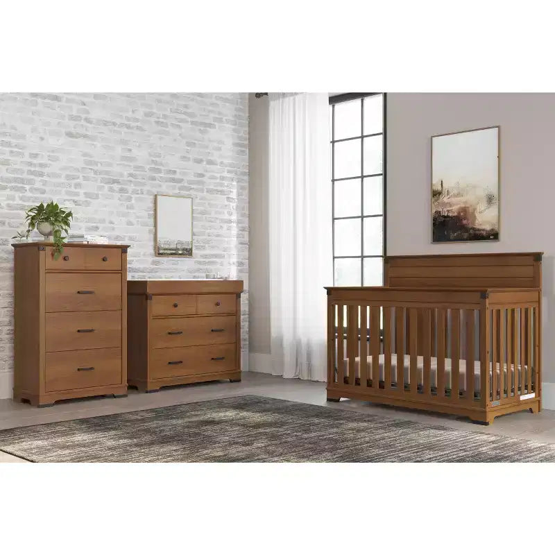 Set per la cameretta Child Craft Redmond da 4 pezzi, include lettino trasformabile 4 in 1, comò, piano fasciatoio e cassettiera