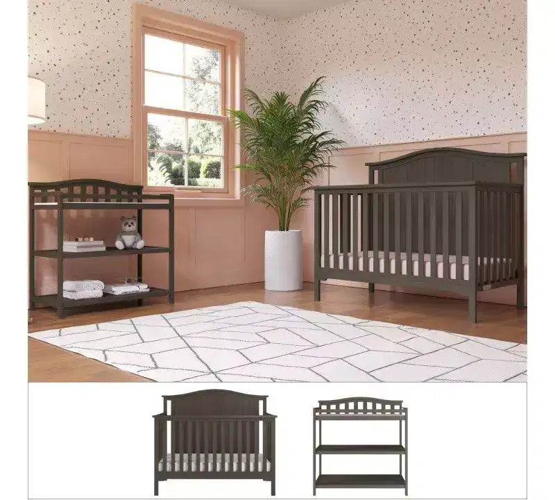 Set da cameretta con culla e fasciatoio Child Craft Hampton Arch Top, 2 pezzi, include culla convertibile 4-in-1 e fasciatoio