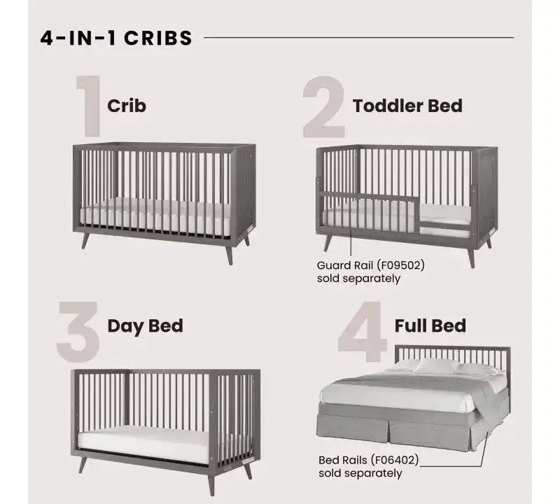 Set cameretta 3 pezzi Child Craft Cranbrook: lettino, cassettiera e comò, include lettino convertibile 4-in-1, cassettiera e comò