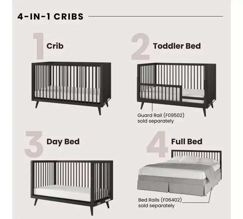 Set cameretta 3 pezzi Child Craft Cranbrook: lettino, cassettiera e comò, include lettino convertibile 4-in-1, cassettiera e comò