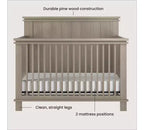 Set cameretta 4 pezzi Child Craft Denman composto da culla, cassettiera, comò e comodino, cresce con il tuo bambino