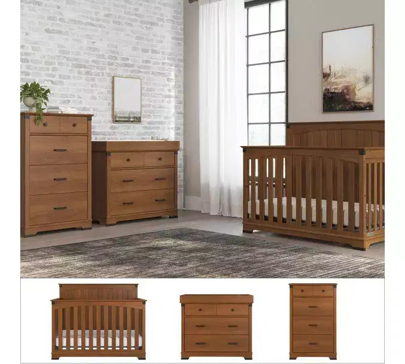 Child Craft Redmond Full Panel Crib, Changing Table Dresser & Chest 4 Piece Nursery Set