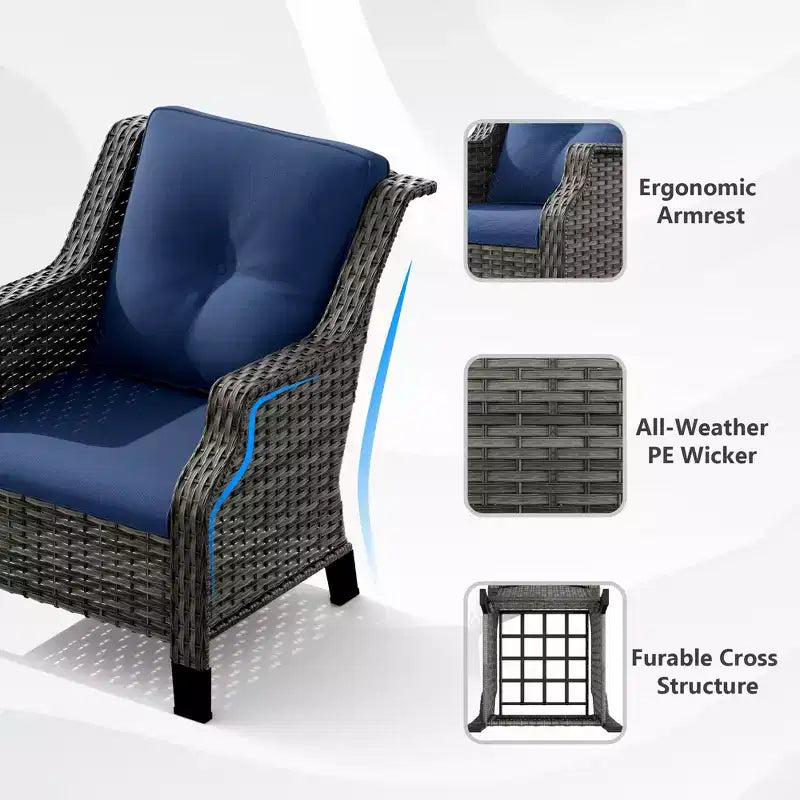 Set divanetto da esterno UPTIOT con poltrone ergonomiche e design resistente all'acqua