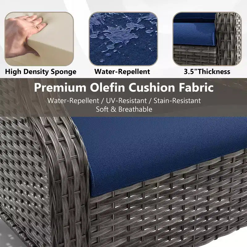 Set divanetto da esterno UPTIOT con poltrone ergonomiche e design resistente all'acqua