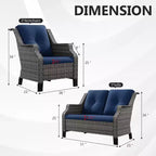 Set divanetto da esterno UPTIOT con poltrone ergonomiche e design resistente all'acqua