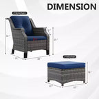 Set da salotto da esterno premium UPTIOT con design ergonomico e comfort per tutte le stagioni