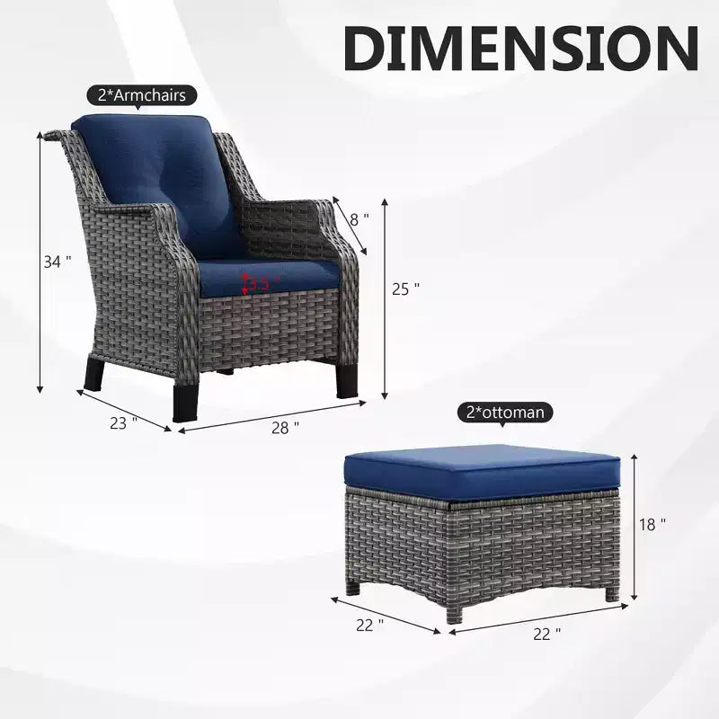 Set da salotto da esterno premium UPTIOT con design ergonomico e comfort per tutte le stagioni