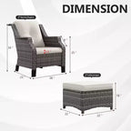 Set da salotto da esterno premium UPTIOT con design ergonomico e comfort per tutte le stagioni