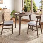 Set tavolo moderno 3 pezzi GDFStudio Delgado con 2 sedie in legno curvato