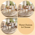 Set tavolo moderno 3 pezzi GDFStudio Delgado con 2 sedie in legno curvato