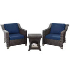 UPTIOT Premium Rattan Patio Chair Set with Coffee Table for Pet-Friendly Outdoor Spaces