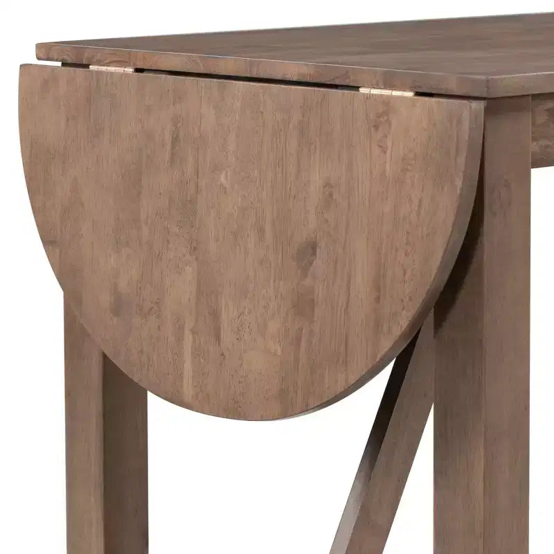 Set da pranzo pieghevole in legno da 3 pezzi con tavolo a ribalta e 2 sedie imbottite alte per piccoli spazi