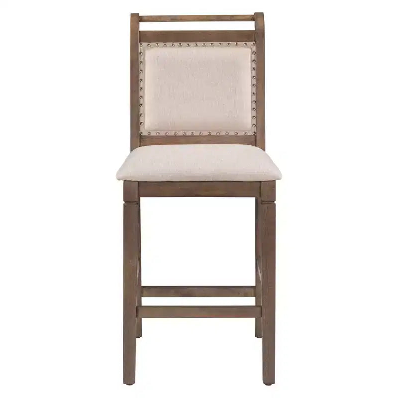 Set da pranzo pieghevole in legno da 3 pezzi con tavolo a ribalta e 2 sedie imbottite alte per piccoli spazi