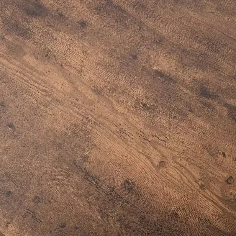 Set tavolo da pranzo rotondo in metallo da 3 pezzi con piano a ribalta, set da cucina in stile industriale con 2 sedie per piccoli spazi, marrone rustico