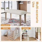 Set da pranzo retro 6 pezzi GDFStudio Griffin con tavolo rettangolare in legno, 4 sedie e panca