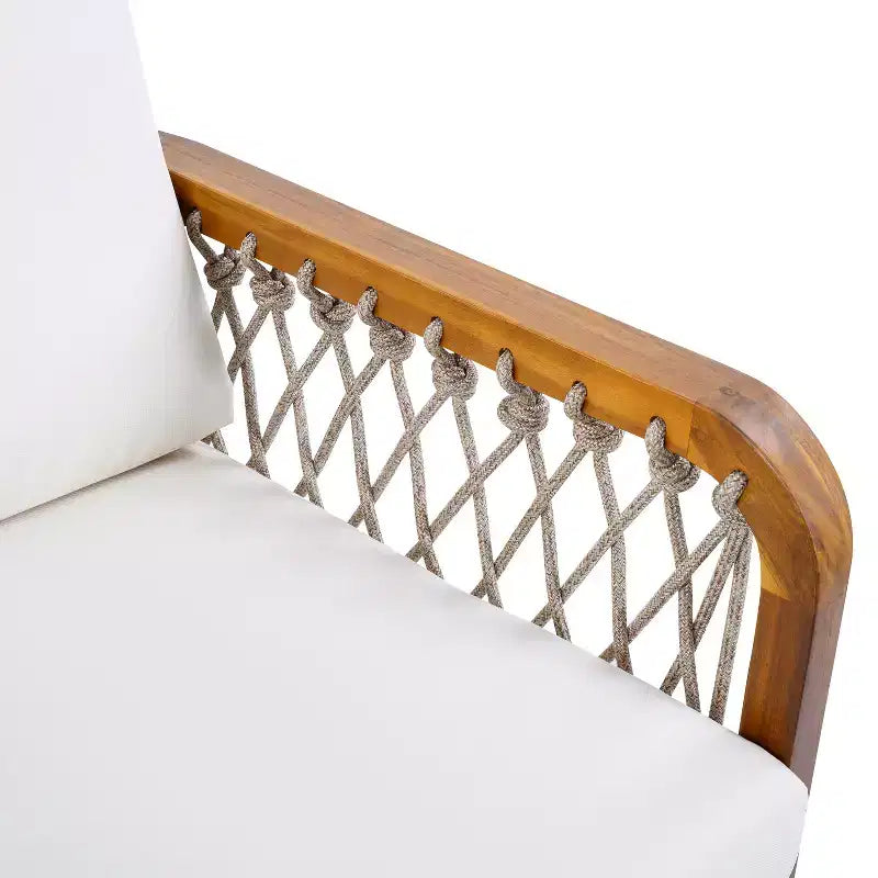 Set da esterno 4 pezzi Christopher Knight Home Yuna in stile rustico in legno di acacia con tavolo rotondo a doghe