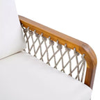 Set da esterno 4 pezzi Christopher Knight Home Yuna in stile rustico in legno di acacia con tavolo rotondo a doghe