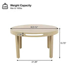 Set da esterno 4 pezzi Christopher Knight Home Yuna in stile rustico in legno di acacia con tavolo rotondo a doghe