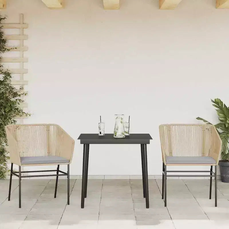 Set da pranzo per giardino vidaXL con cuscini in diversi colori e dimensioni