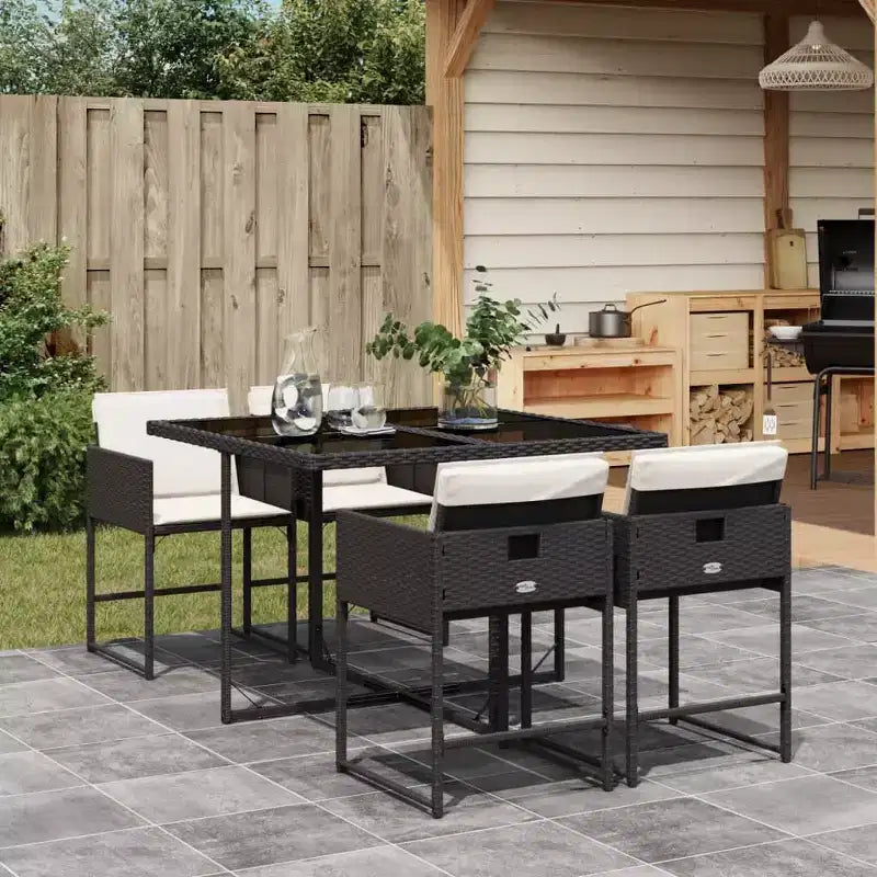 Set da pranzo da giardino vidaXL con cuscini in vari colori e materiali