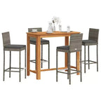 Set da bar da giardino vidaXL - Legno massello e polyrattan in vari colori