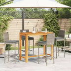 Set da bar da giardino vidaXL - Legno massello e polyrattan in vari colori