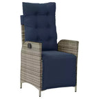 vidaXL Set da pranzo da esterno con cuscini in polyrattan