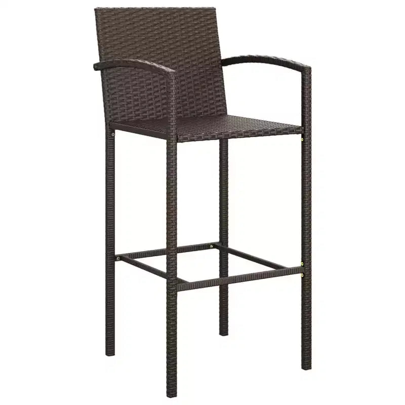 Set bar da giardino trendy vidaXL in rattan e vetro