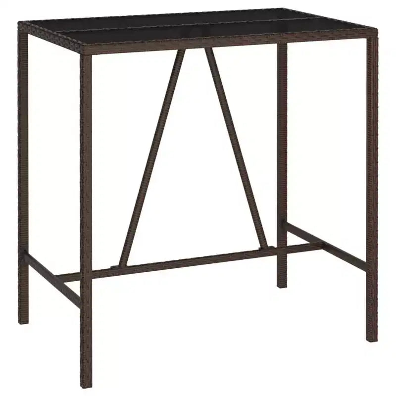 Set bar da giardino trendy vidaXL in rattan e vetro