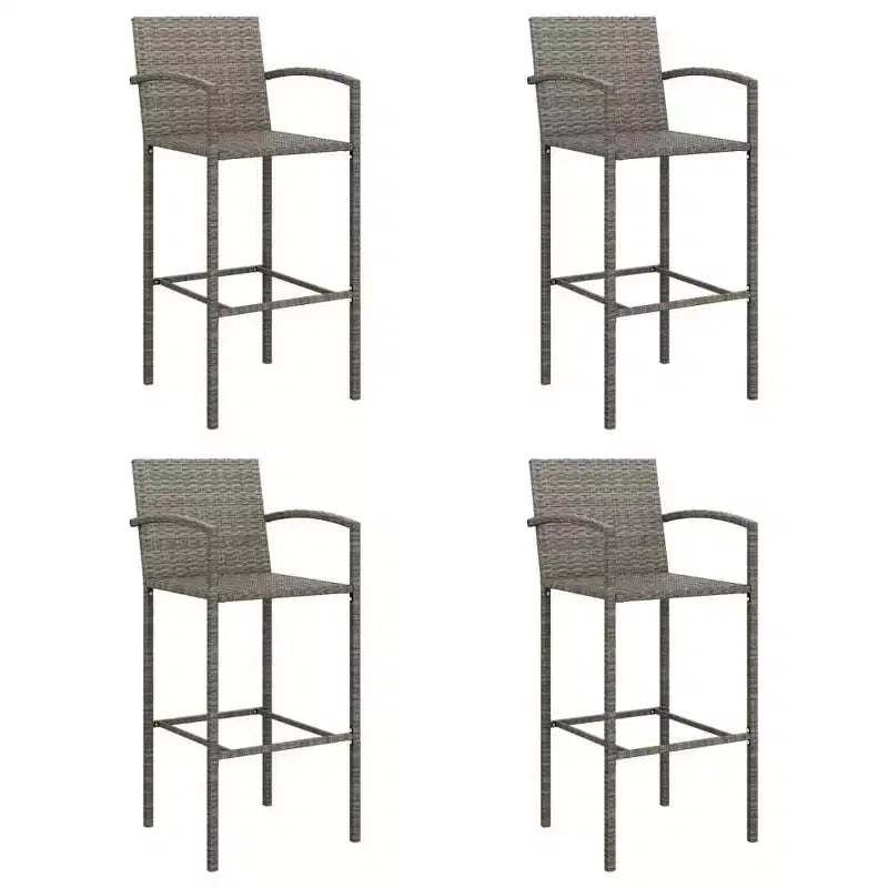 Set bar da giardino trendy vidaXL in rattan e vetro