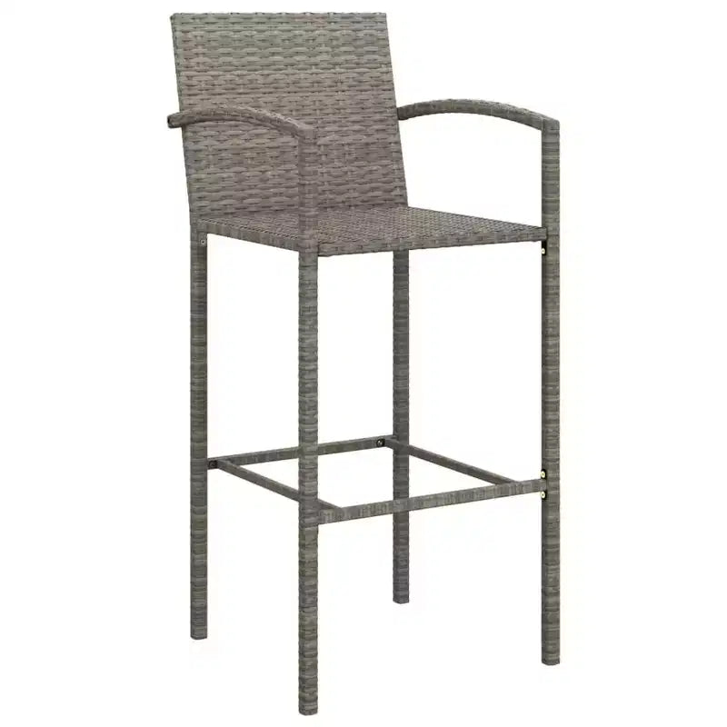 Set bar da giardino trendy vidaXL in rattan e vetro