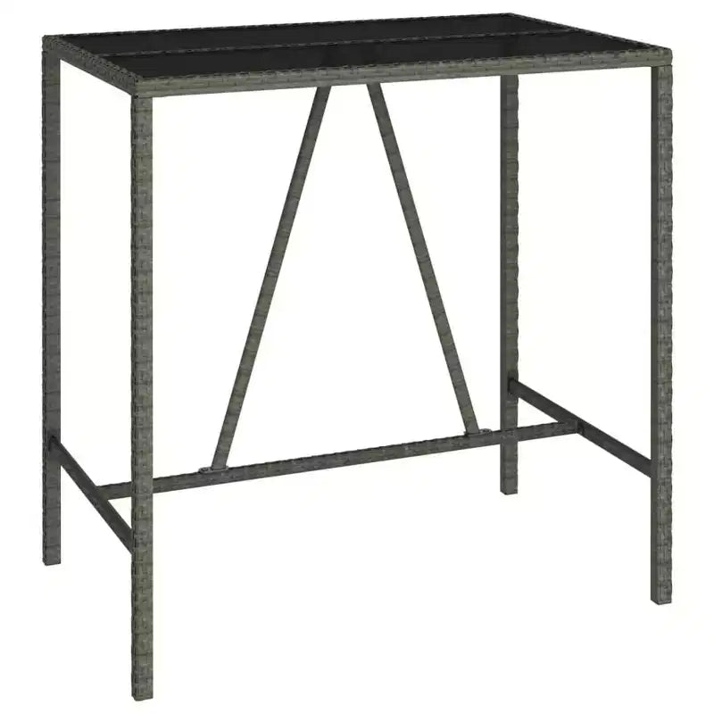 Set bar da giardino trendy vidaXL in rattan e vetro
