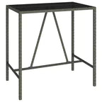 Set bar da giardino trendy vidaXL in rattan e vetro
