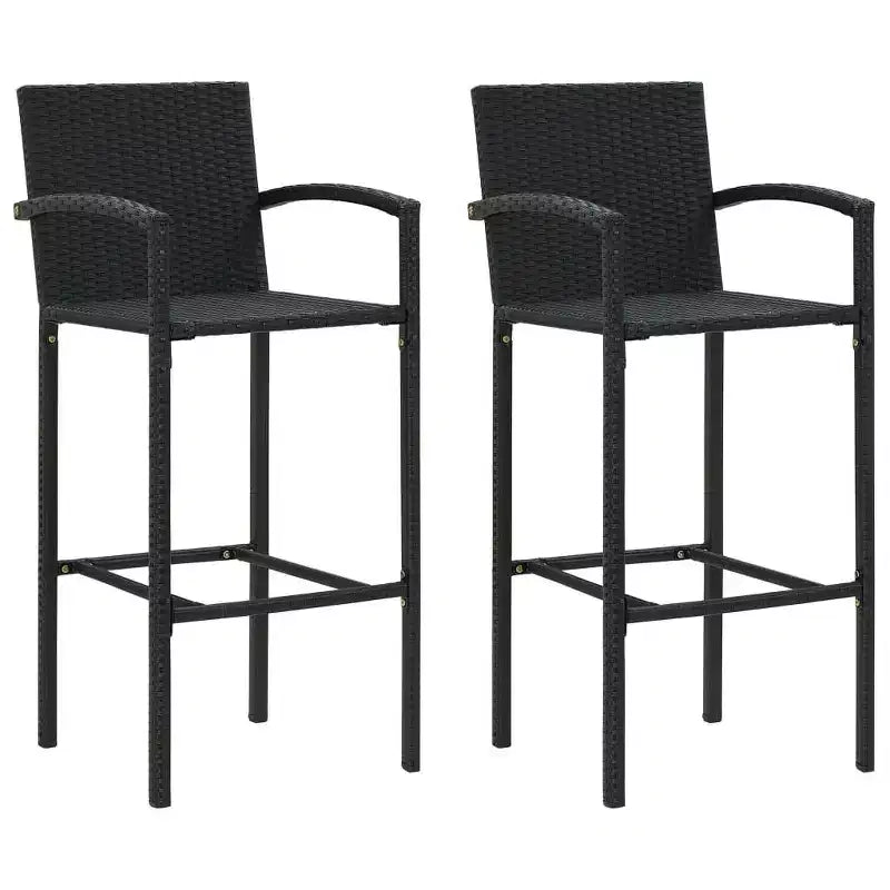 Set bar da giardino trendy vidaXL in rattan e vetro