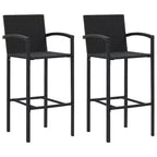 Set bar da giardino trendy vidaXL in rattan e vetro