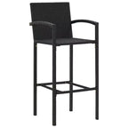 Set bar da giardino trendy vidaXL in rattan e vetro