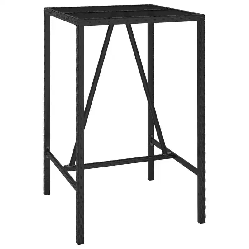 Set bar da giardino trendy vidaXL in rattan e vetro