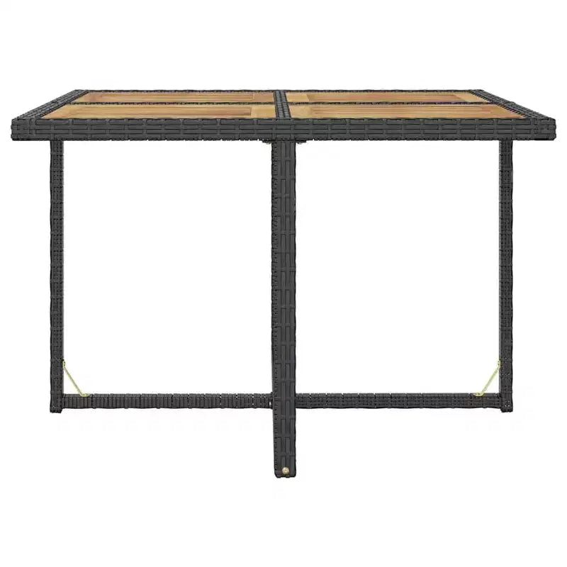 Set da pranzo da giardino vidaXL, tavolo e sedie da esterno in polyrattan e legno di acacia